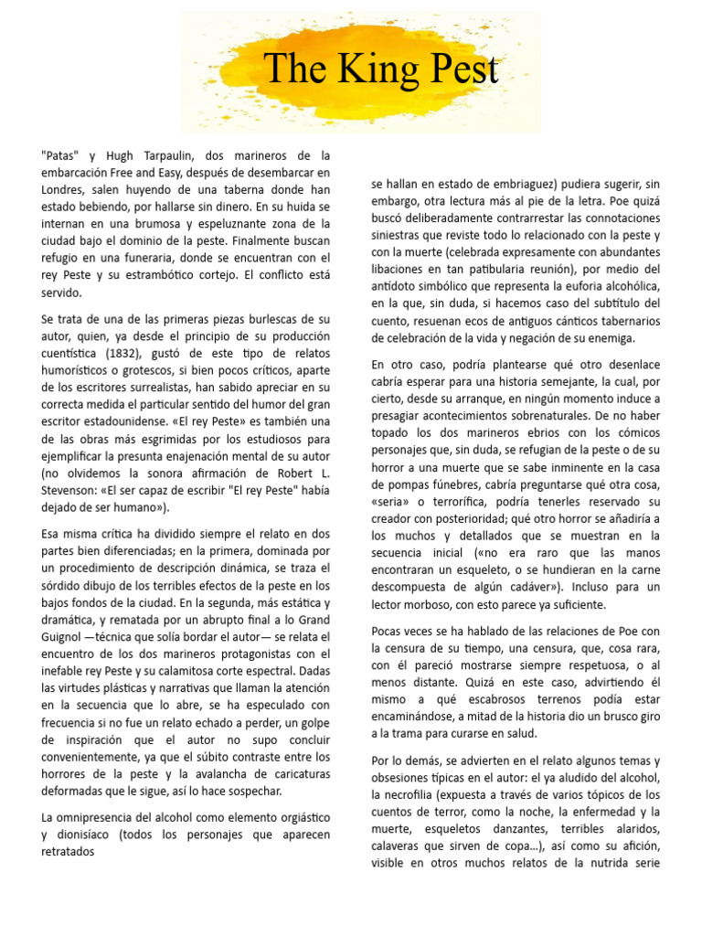 The King Pest PDF Edgar Allan Poe