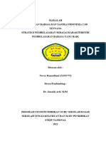 Makalah Strategi Pembelajaran Sebagai Karakteristik Pembelajaran Bahasa Yang Baik