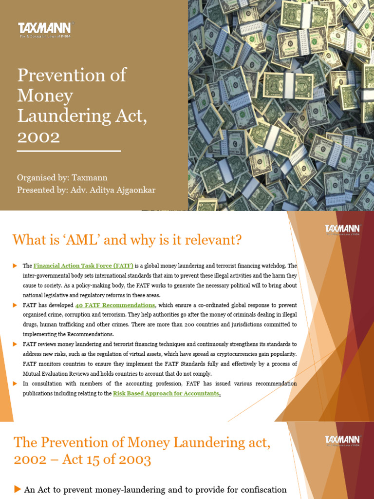  taxmannppt recent updates regarding the prevention of money