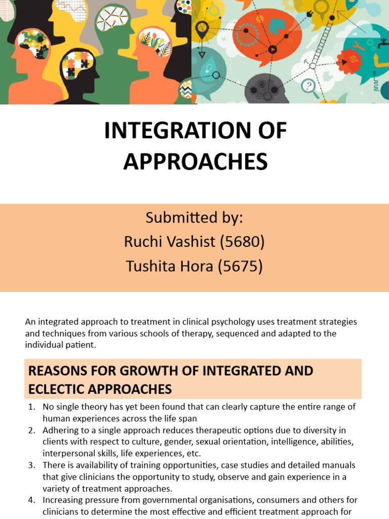 Ruchi Integration of Approaches | PDF | Psychotherapy | Clinical Psychology