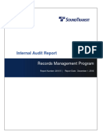 Internal Audit Update-2016 Records Management Program