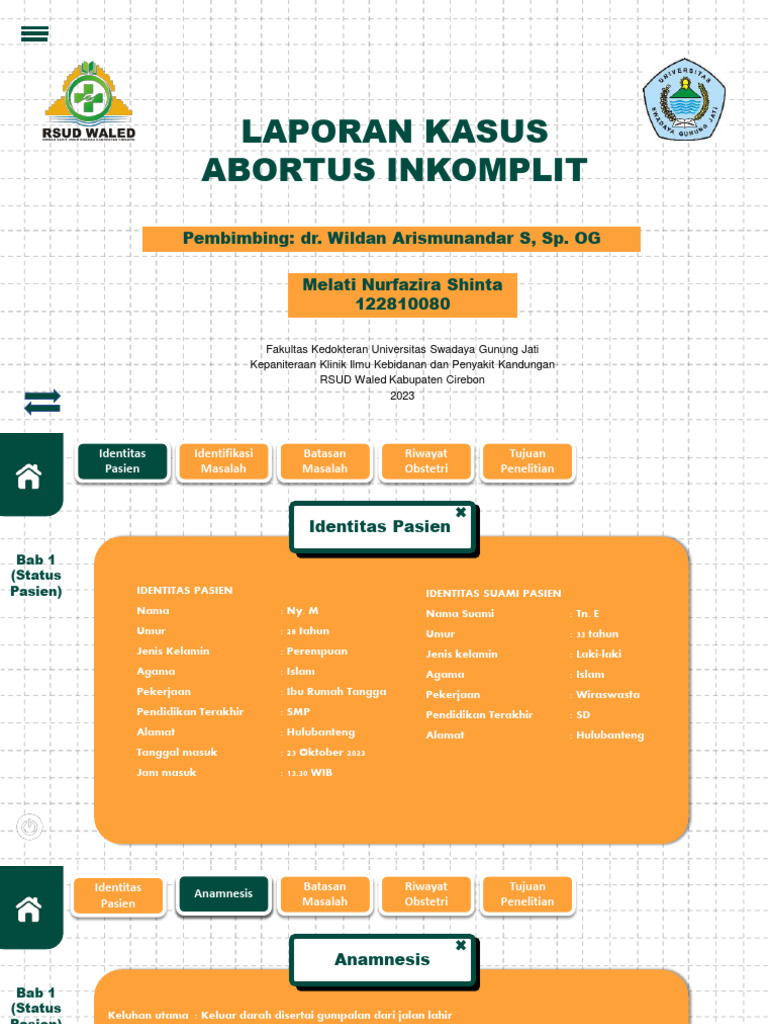 Abortus Inkomplit: Kasus dan Tatalaksana | PDF