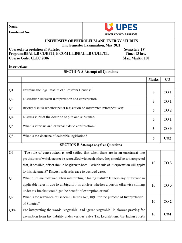 ESE MAY21 SOL IV BBALLB CLCC2006 Interpretation of