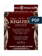 Mozart Requiem 17 Marzo 2023 Programma Di Sala