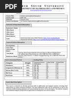 Course Outline MAT120 Summer 2022