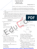 12th Biology - Solved SQP 3