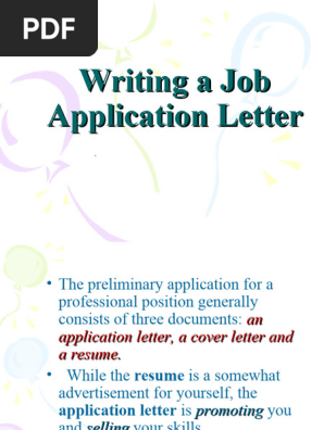 Job application letter