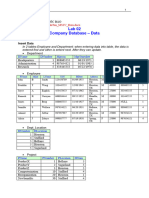 Lab 02 Company Database - Data