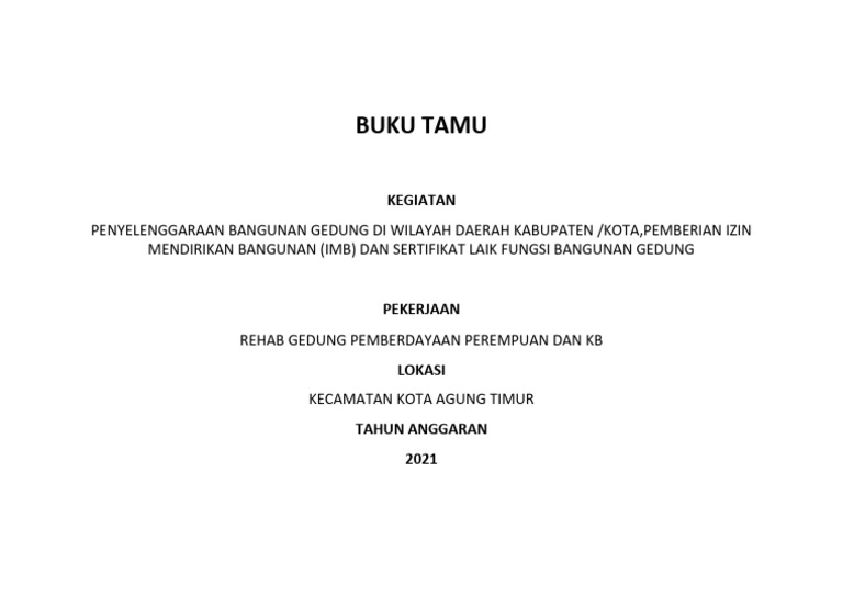 Cover Buku Tamu | PDF