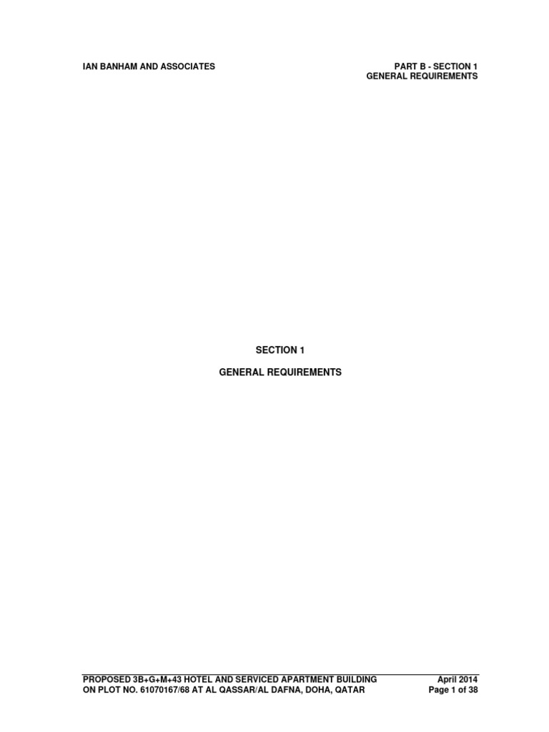 Microsoft Word - 1455 - B - S1 - GENERAL REQUIREMENTS | PDF | Door ...