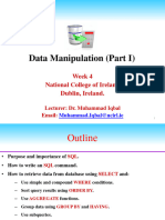 Data Manipulation (Part - I)