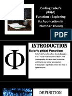 Euler's Phi Fuction