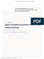 Class 12 English Grammar Unit 17 Past Tenses Exercise: Subscribe The SR Zone On Youtube For Neb Notes and Summaries!