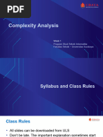 Week 1 - Complexity Analysis