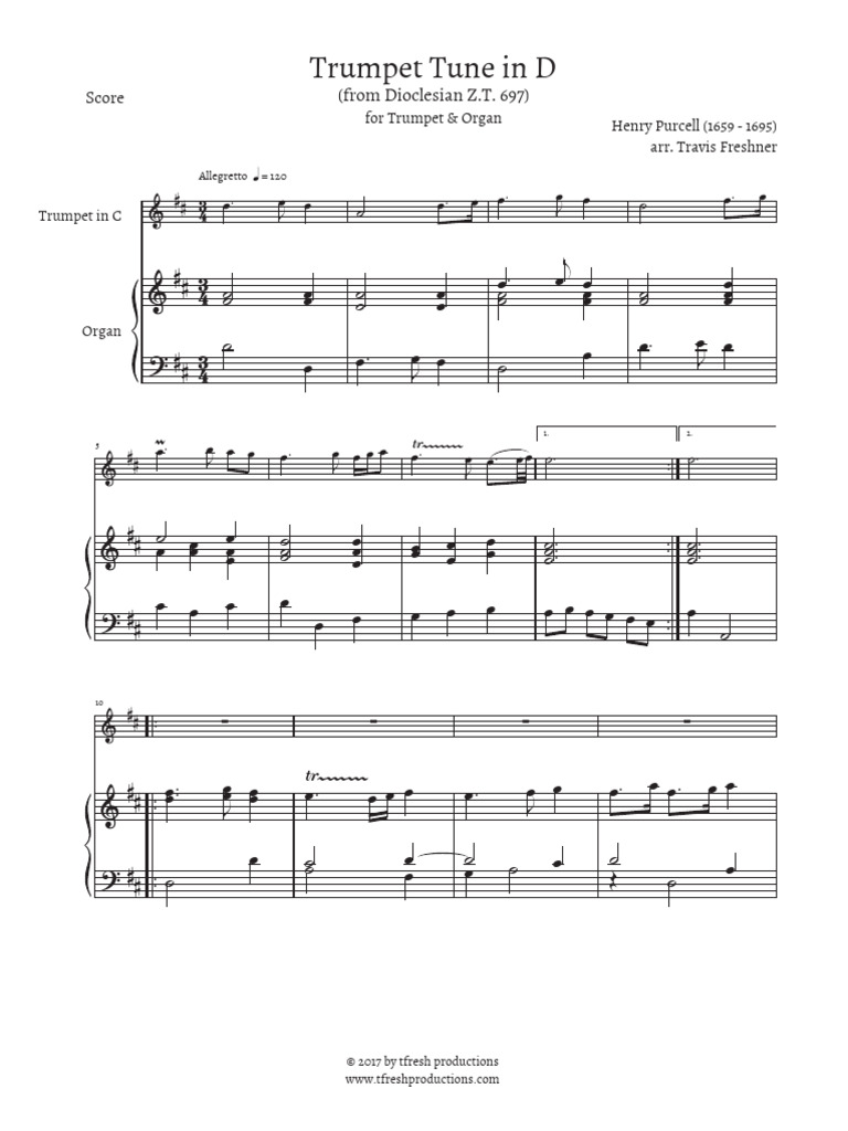 Trumpet Tune 698 | PDF | Compositions | Opera