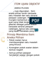 Ujian Objektif  Item Aneka Pilihan