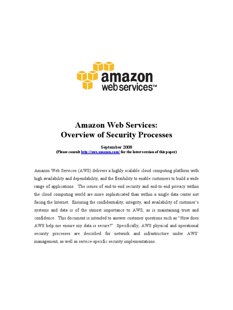 AWS Security Processes Overview | PDF | Amazon Web Services | Encryption