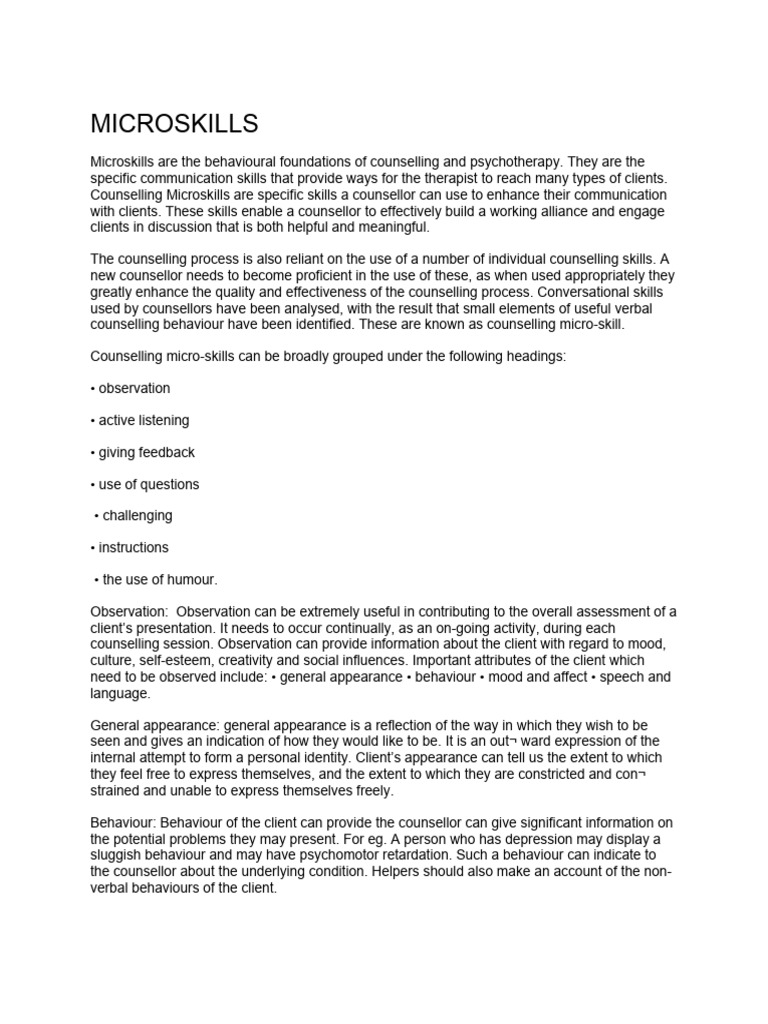 Counselling Psy Notes | Download Free PDF | Empathy | Psychotherapy
