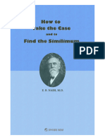 How To Take The Case and To Find The Similimum by E B Nash