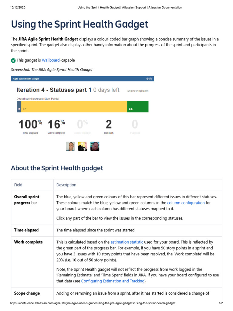 Using the Sprint Health Gadget in JIRA | PDF