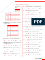 Ficha Cero - Números Primos y Compuestos