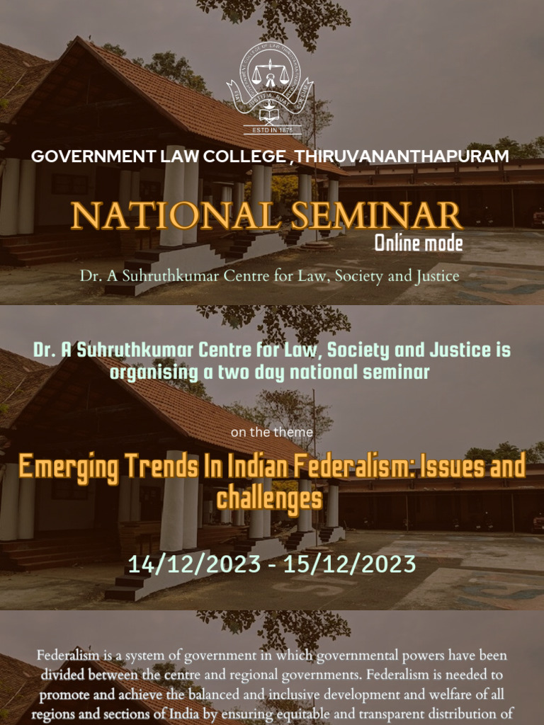 Indian Federalism Seminar 2023 | PDF | Federalism | Local Government