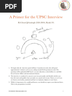 UPSC Interview - A Primer 