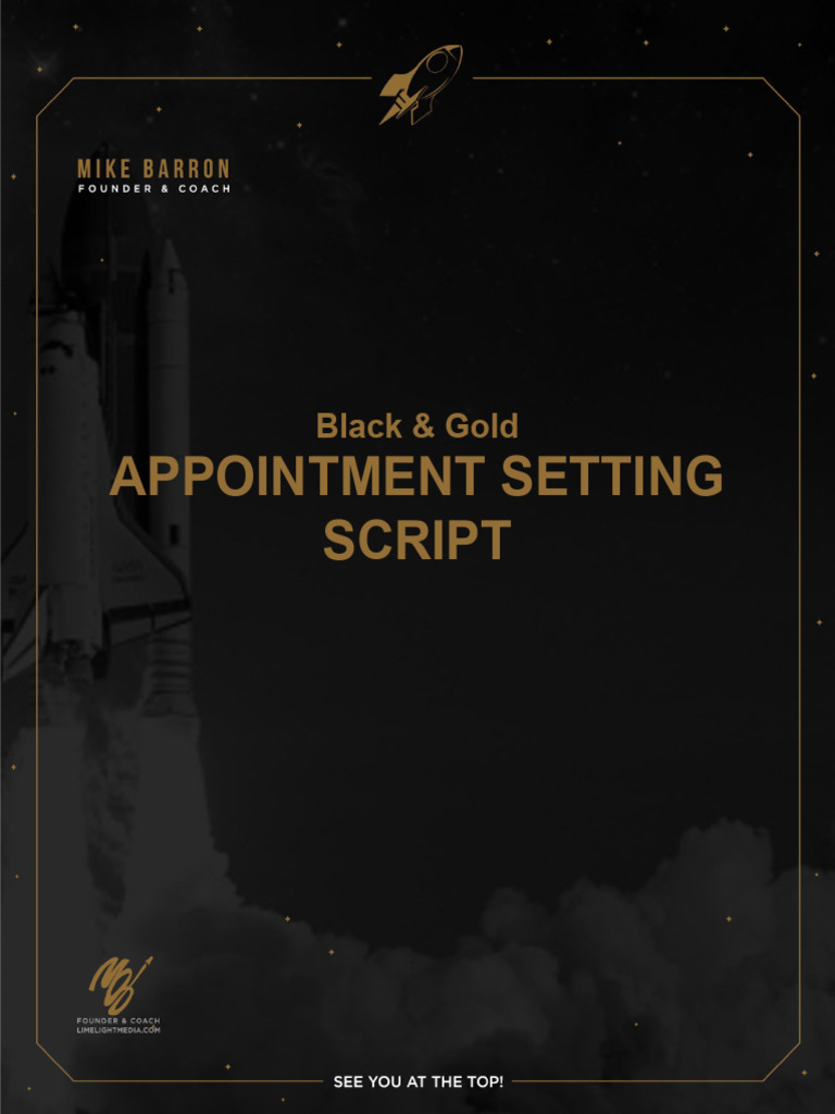 B g appointment setting script pdf