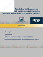 Presentacion Registro Estadistico Negocios Mexico Renem Directorio Estadistico Nacional Unidades Economicas Denue Inegi