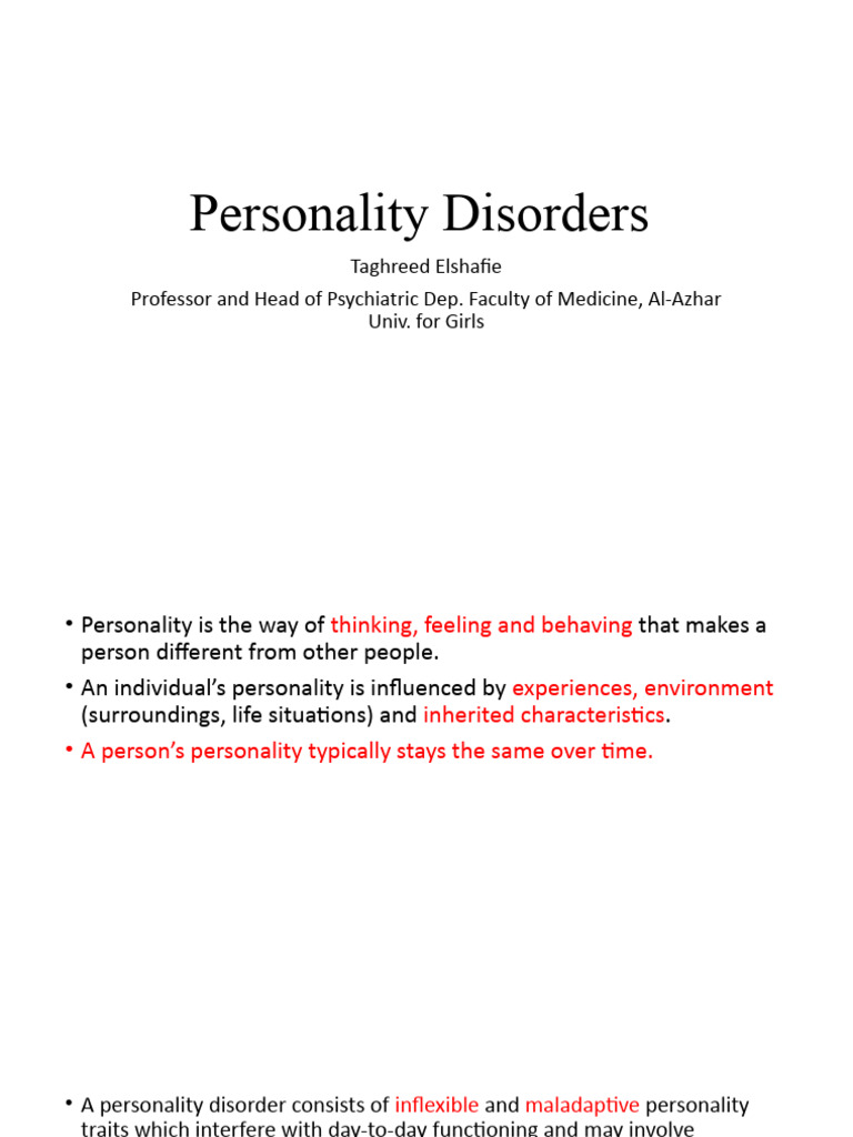 Personality Disorders | PDF | Personality Disorder | Mental Disorder