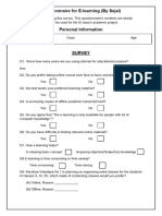 Questionnaire For E