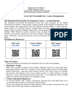 UM03SBBA73 Integrated Personality Development I