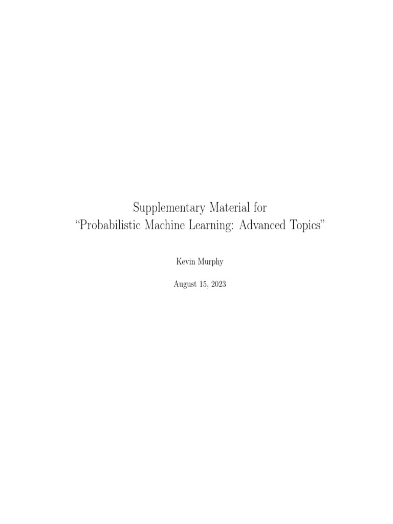 Probabilistic Machine Learning Supplement | PDF | Bayesian Network ...