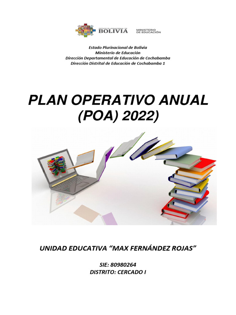 POA 2022 Unidad Educativa Max Fernández | PDF
