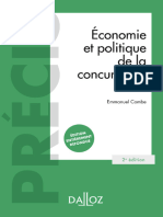 Économie Et Politique de La Concurrence by Emmanuel Combe Combe Emmanuel Z