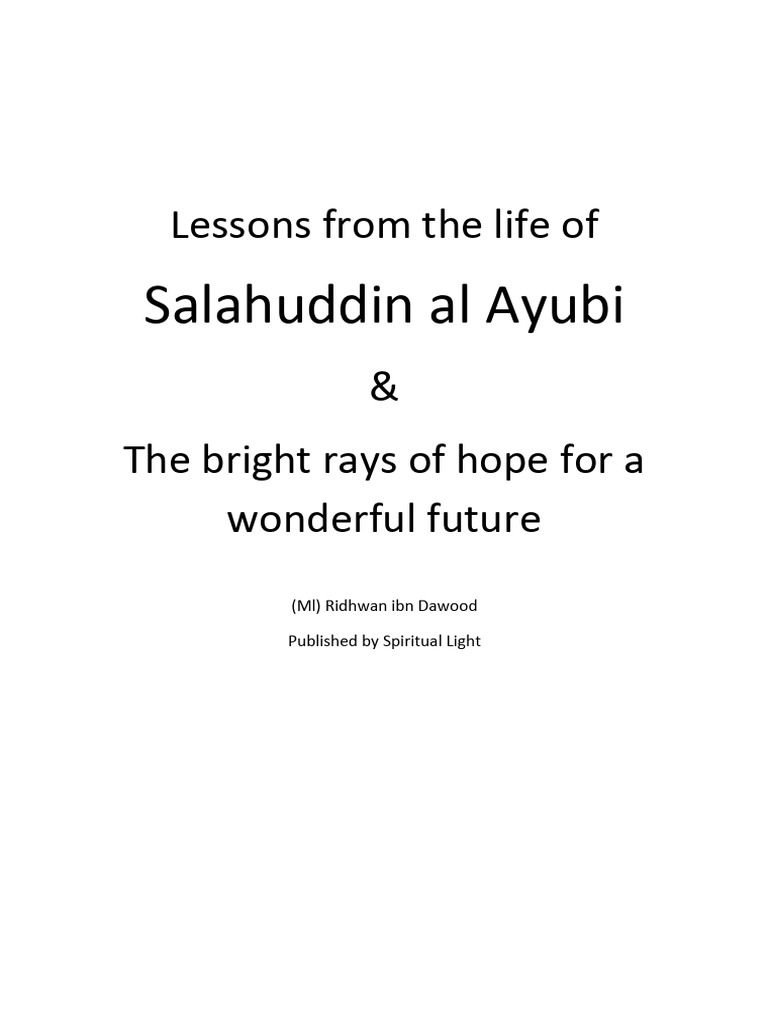 Salahuddin's Lessons & Future Hope | PDF | Caliphate | Ruhollah Khomeini