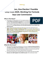 One Nation One Election Possible Only From 2029 Working for Formula Says Law Commission