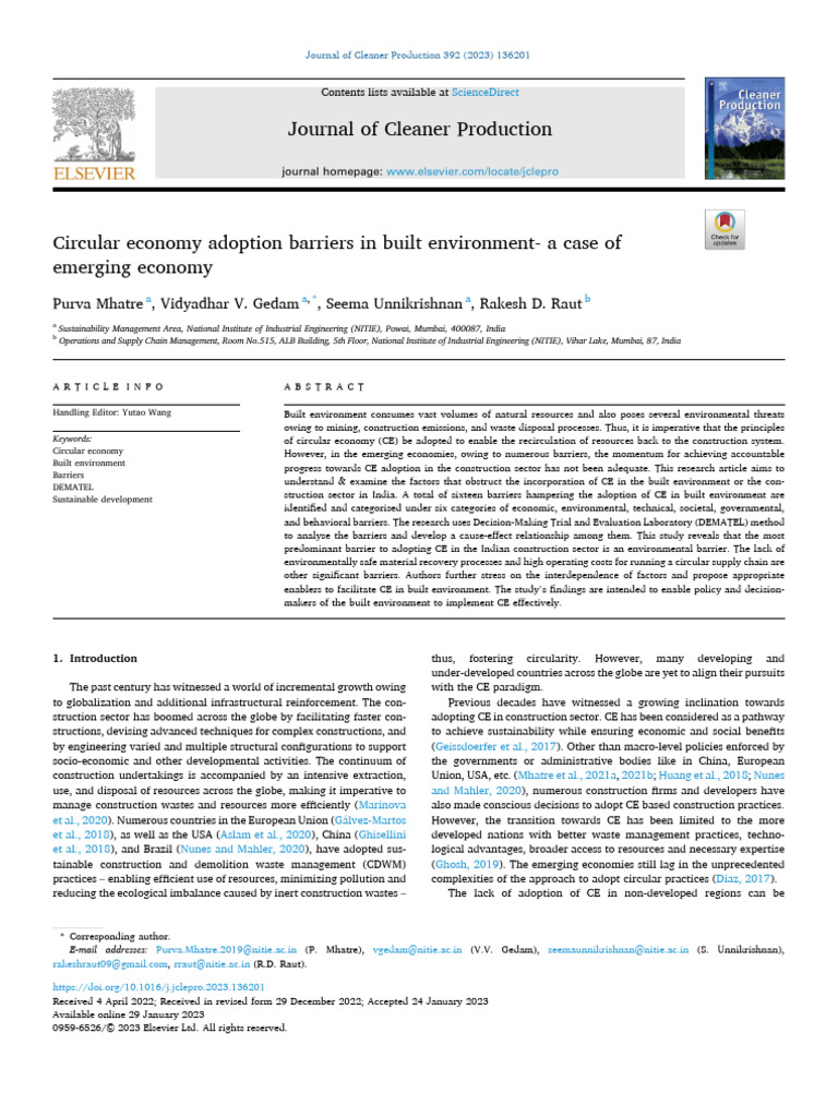 Barriers to Circular Economy in Construction | PDF | Recycling | Fly Ash