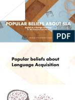 Popular Beliefs About Language Acquisition