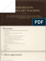 Research On Vocabulary Teaching