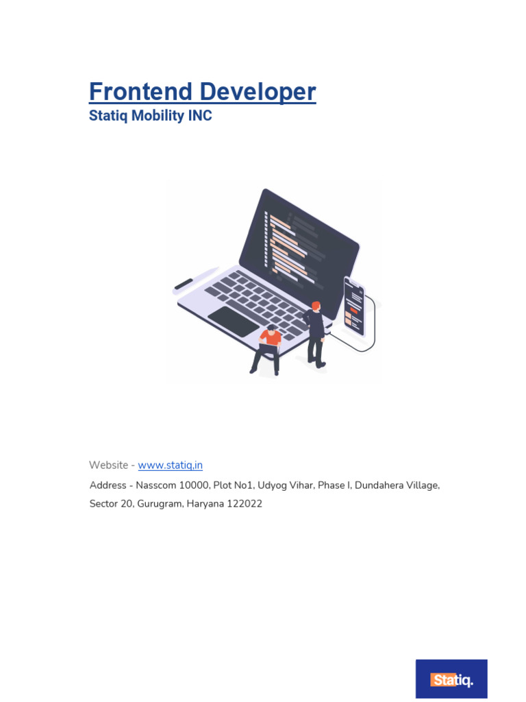 Job Description - Frontend Developer | PDF | Mobile App | Information
