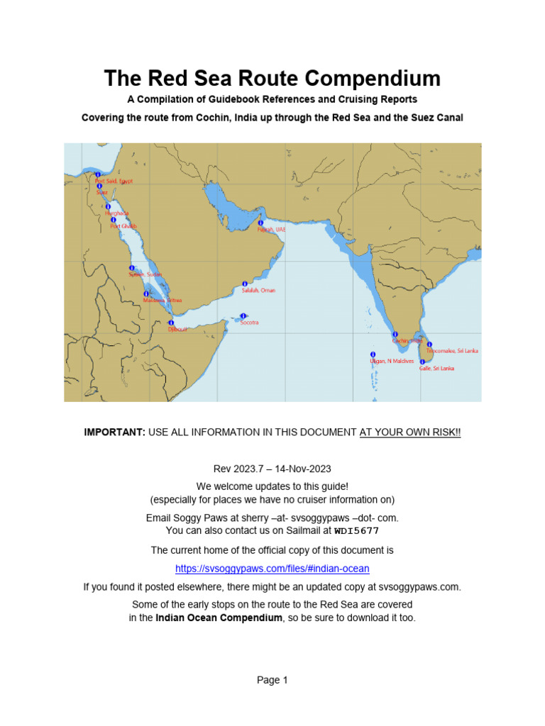 Red Sea Route Guide for Cruisers | PDF | Red Sea | Suez Canal