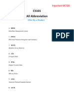 CS101 Abbreviation From LEC 1 To 81 Fall 2023 by Muhammad Zaman