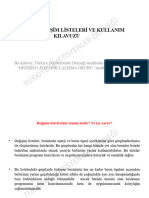 Yeni̇ Deği̇şi̇m Li̇steleri̇ Ve Kullanim Kilavuzu