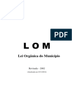LOM - Lei Orgânica Atualizada em 2012 (Três Rios-RJ)
