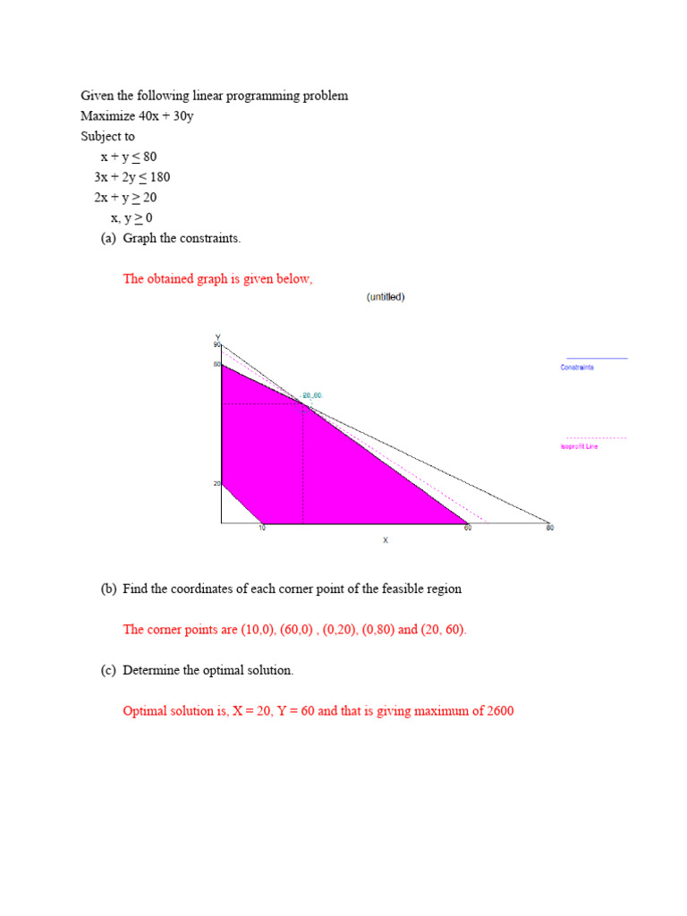Solution For Quantitative Linear and Programming Model | PDF