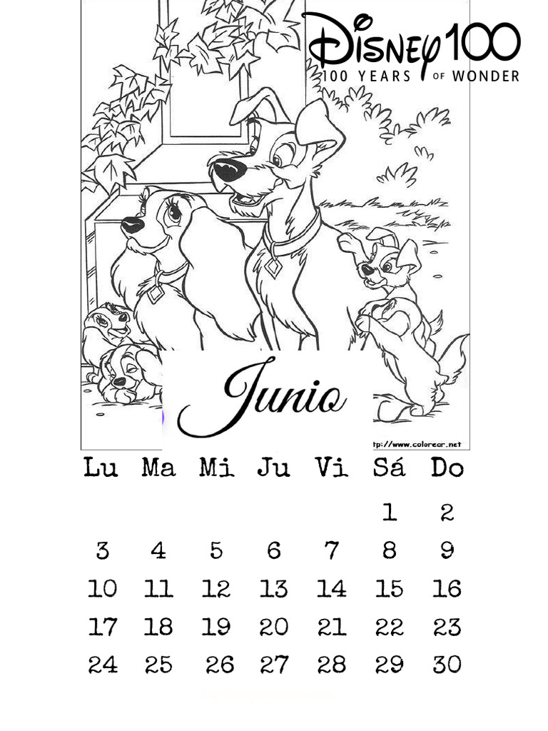 Calendario Disney 2024 PDF