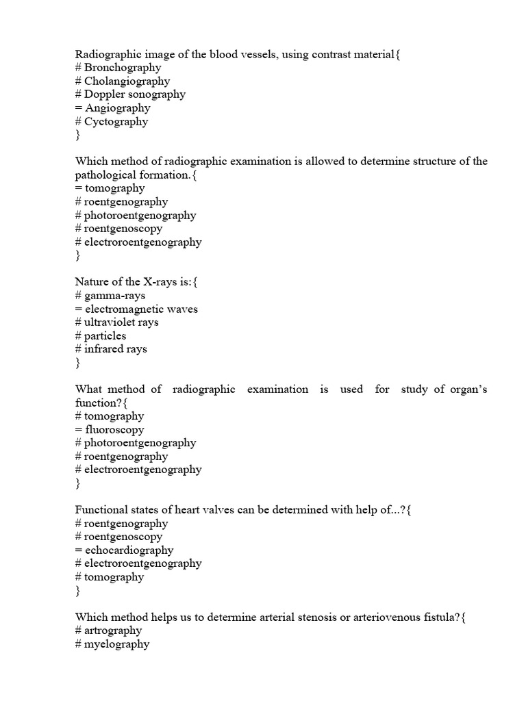 Visual Diagnostics and Radiology Midterm PDF Ct Scan X Ray