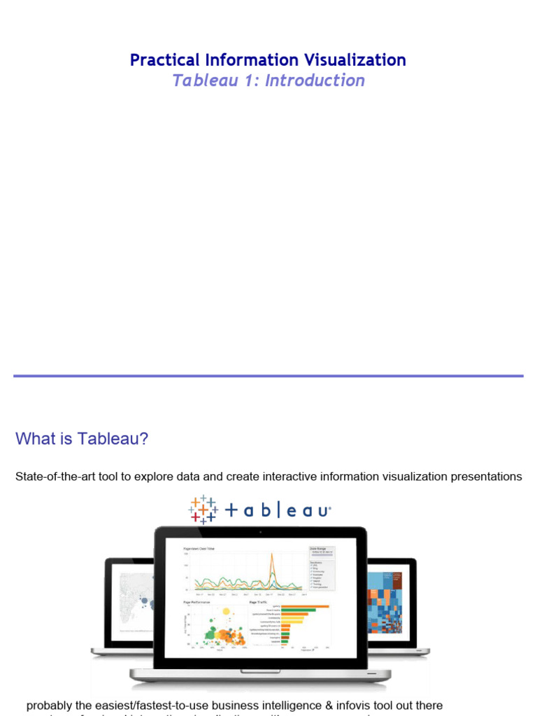 Tableau 1 - Introduction | PDF | Data | Information Technology Management