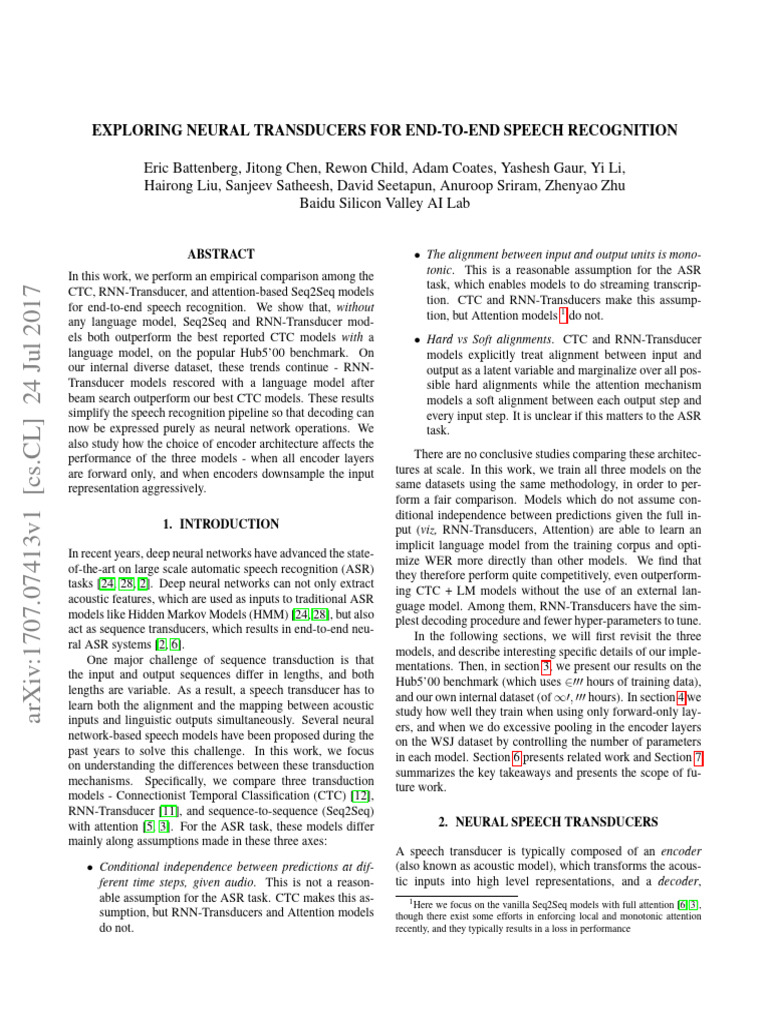 Comparing Neural Speech Models | PDF | Speech Recognition | Learning